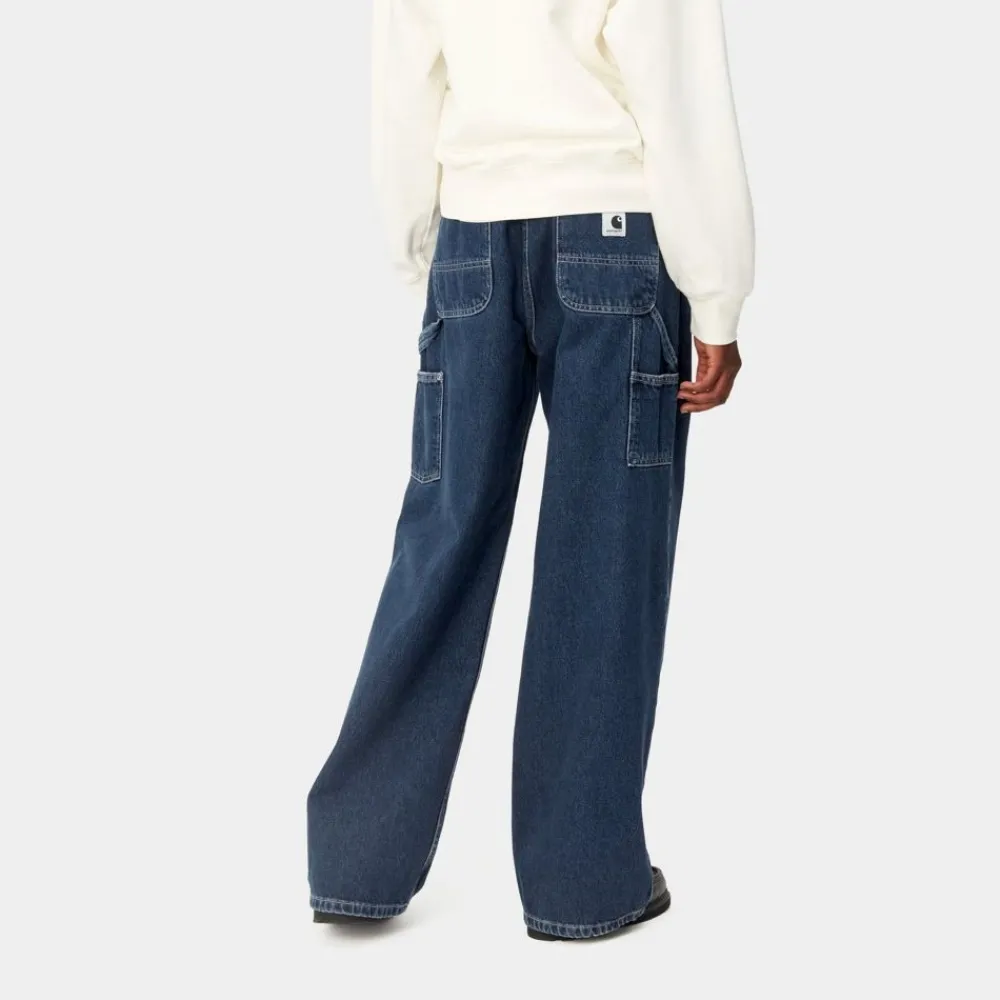 Kvinder Carhartt WIP Jens Pant | Bla (Stenvasket)