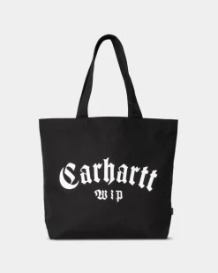Mænd Carhartt WIP Laerred Grafisk Tote Stor | Sort Onyx Print