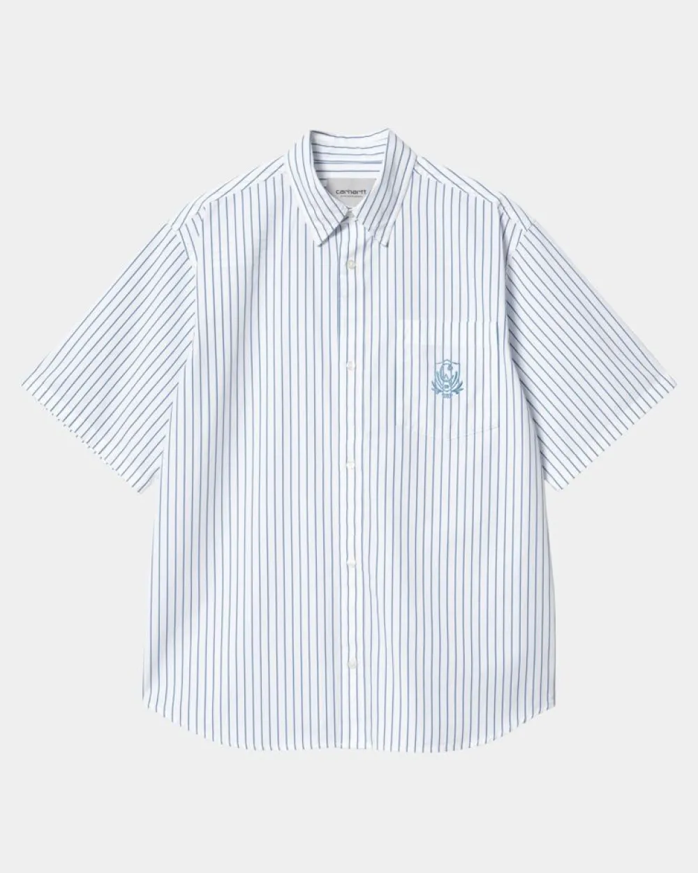 Mænd Carhartt WIP Linus Stripe Kortaermet Skjorte | Blege