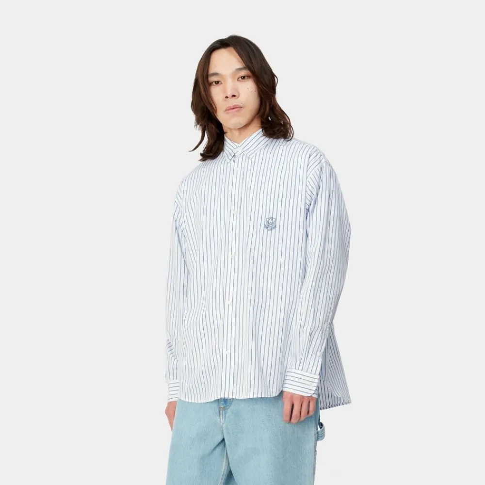 Mænd Carhartt WIP Linus Stripe Skjorte | Blege