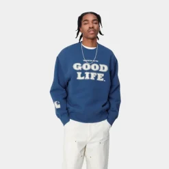 Mænd Carhartt WIP Mist Sweatshirt | Acapulco