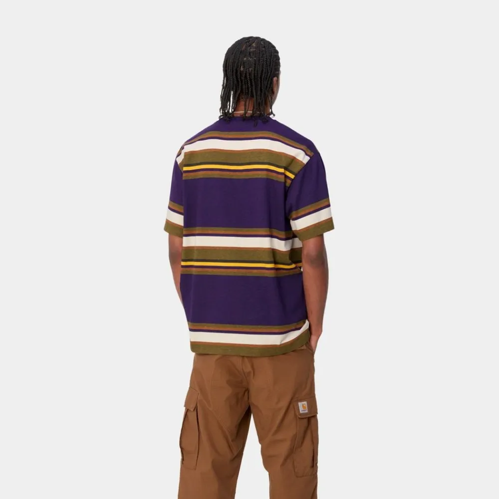 Mænd Carhartt WIP Morcom Stripe T-Shirt | Tyrian