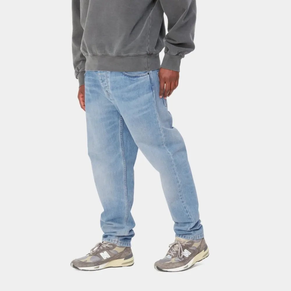 Mænd Carhartt WIP Newel Pant | Bla (Let Brugt Vask)