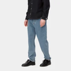 Mænd Carhartt WIP Newel Pant | Bla (Sten Bleget)