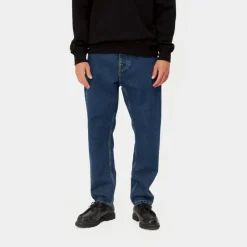 Mænd Carhartt WIP Newel Pant | Bla (Stenvasket)