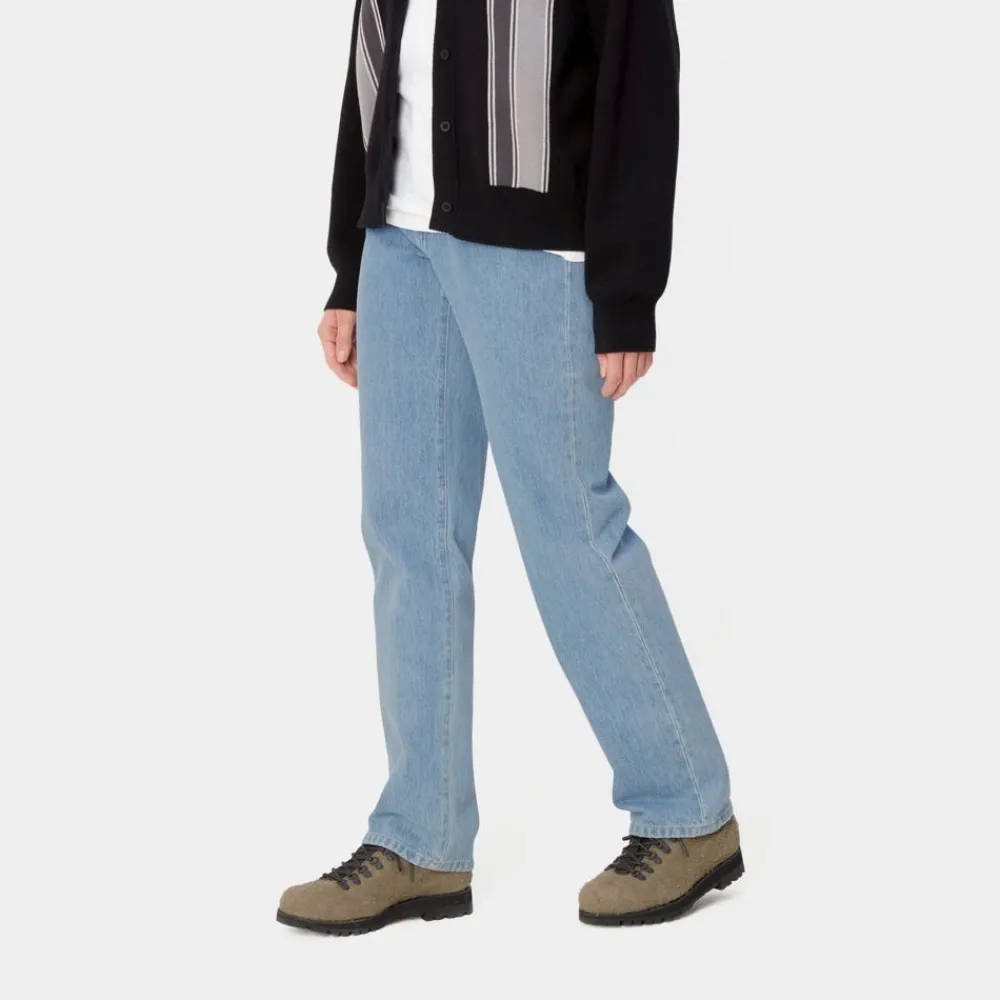 Kvinder Carhartt WIP Noxon Bukser | Bla (Sten Bleget)