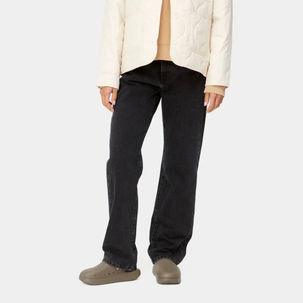 Kvinder Carhartt WIP Noxon Bukser | Sort (Stenvasket)