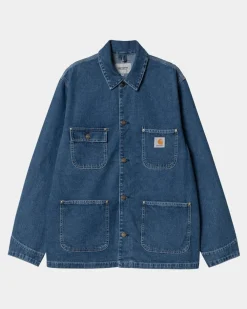 Mænd Carhartt WIP Og Chore Coat (Forar) | Bla (Stenvasket)