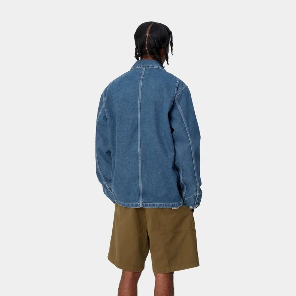 Mænd Carhartt WIP Og Chore Coat (Forar) | Bla (Stenvasket)
