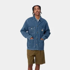 Mænd Carhartt WIP Og Chore Coat (Forar) | Bla (Stenvasket)
