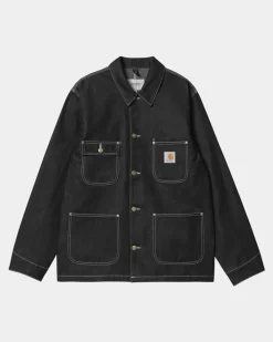 Mænd Carhartt WIP Og Chore Coat (Forar) | Sort (Stiv)
