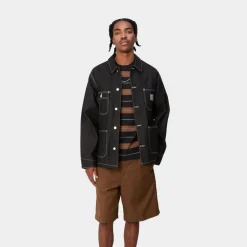 Mænd Carhartt WIP Og Chore Coat (Forar) | Sort (Stiv)