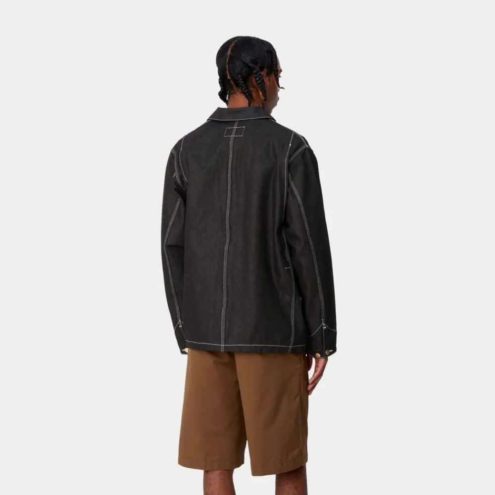 Mænd Carhartt WIP Og Chore Coat (Forar) | Sort (Stiv)