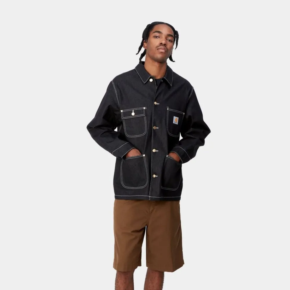 Mænd Carhartt WIP Og Chore Coat (Forar) | Sort (Stiv)