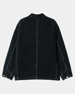 Mænd Carhartt WIP Og Chore Coat (Forar) | Sort (Heavy Stone Vask)