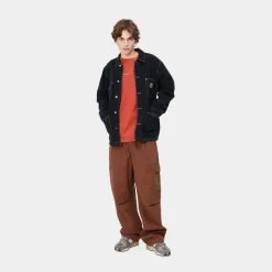 Mænd Carhartt WIP Og Chore Coat (Forar) | Sort (Heavy Stone Vask)
