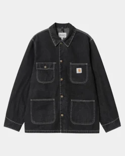 Mænd Carhartt WIP Og Chore Coat (Forar) | Sort (Stenvasket)