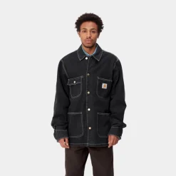 Mænd Carhartt WIP Og Chore Coat (Forar) | Sort (Stenvasket)