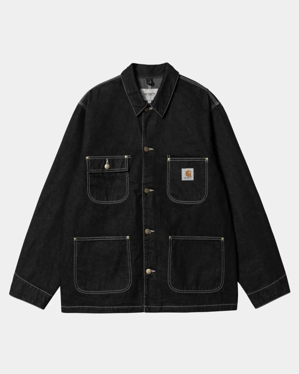 Mænd Carhartt WIP Og Chore Coat (Forar) | Sort (En Vask)