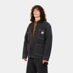 Mænd Carhartt WIP Og Chore Coat (Vinter) - Denim | Sort (Stenvasket)