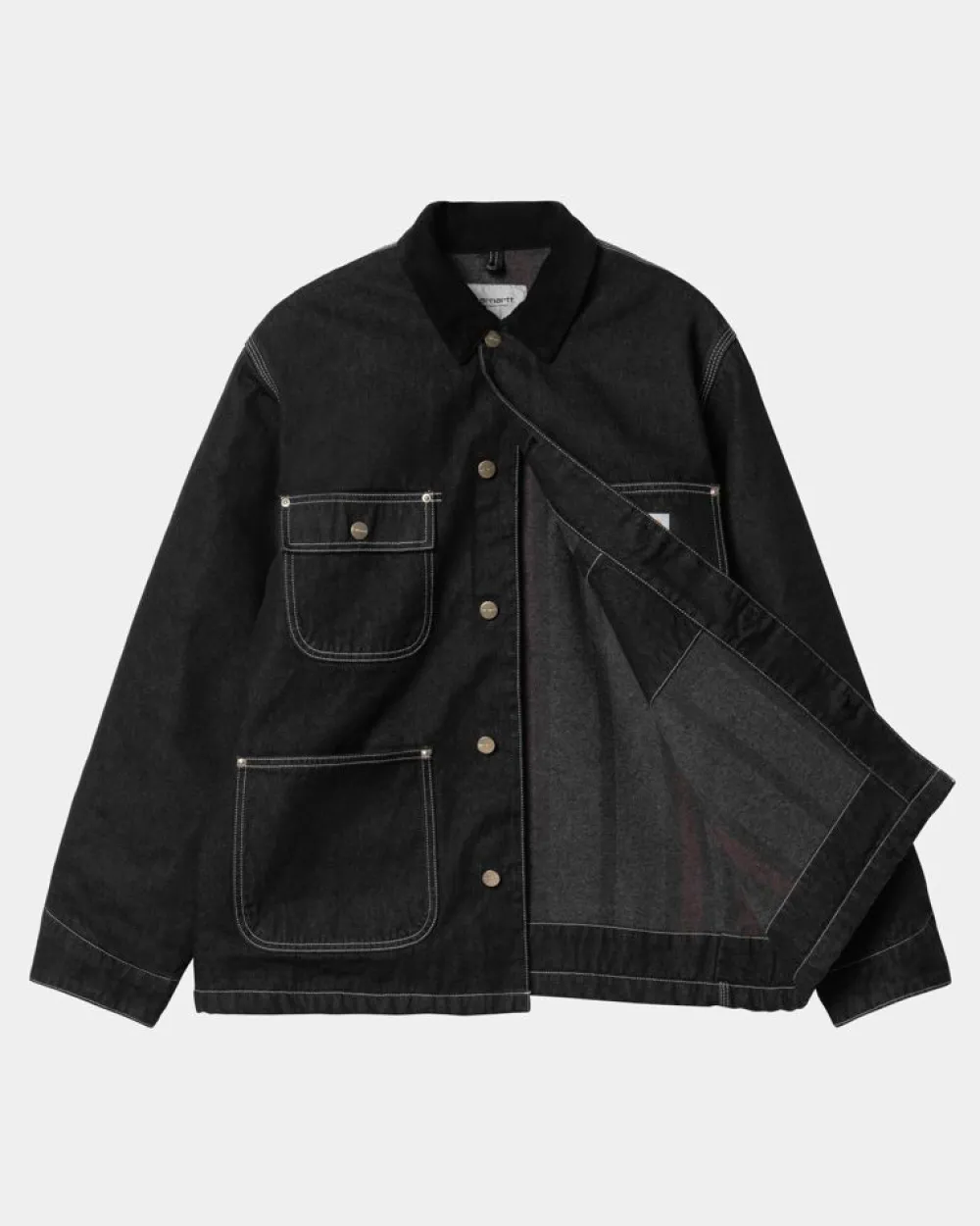 Mænd Carhartt WIP Og Chore Coat (Vinter) - Denim | Sort (En Vask)
