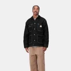 Mænd Carhartt WIP Og Chore Coat (Vinter) - Denim | Sort (En Vask)