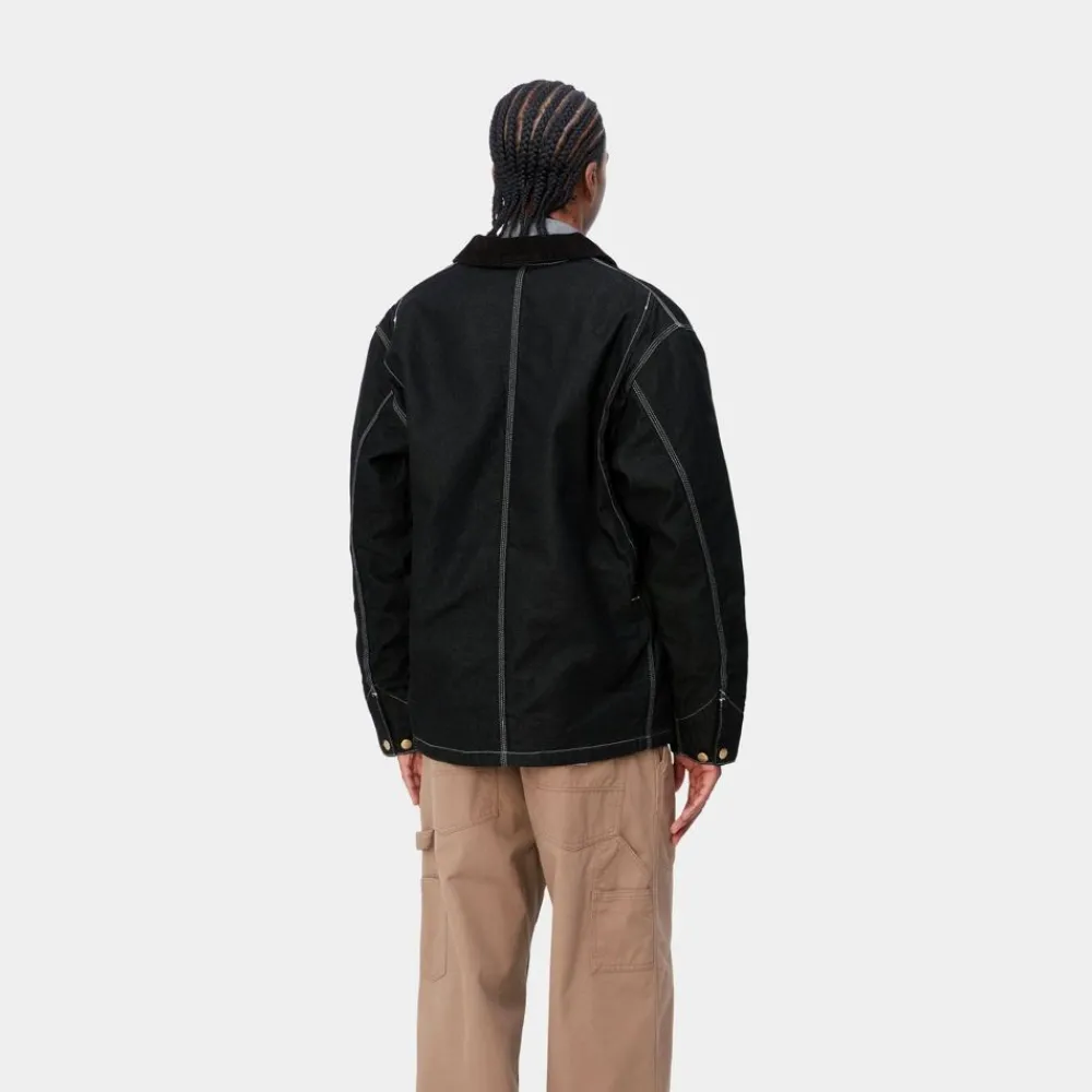 Mænd Carhartt WIP Og Chore Coat (Vinter) - Denim | Sort (En Vask)