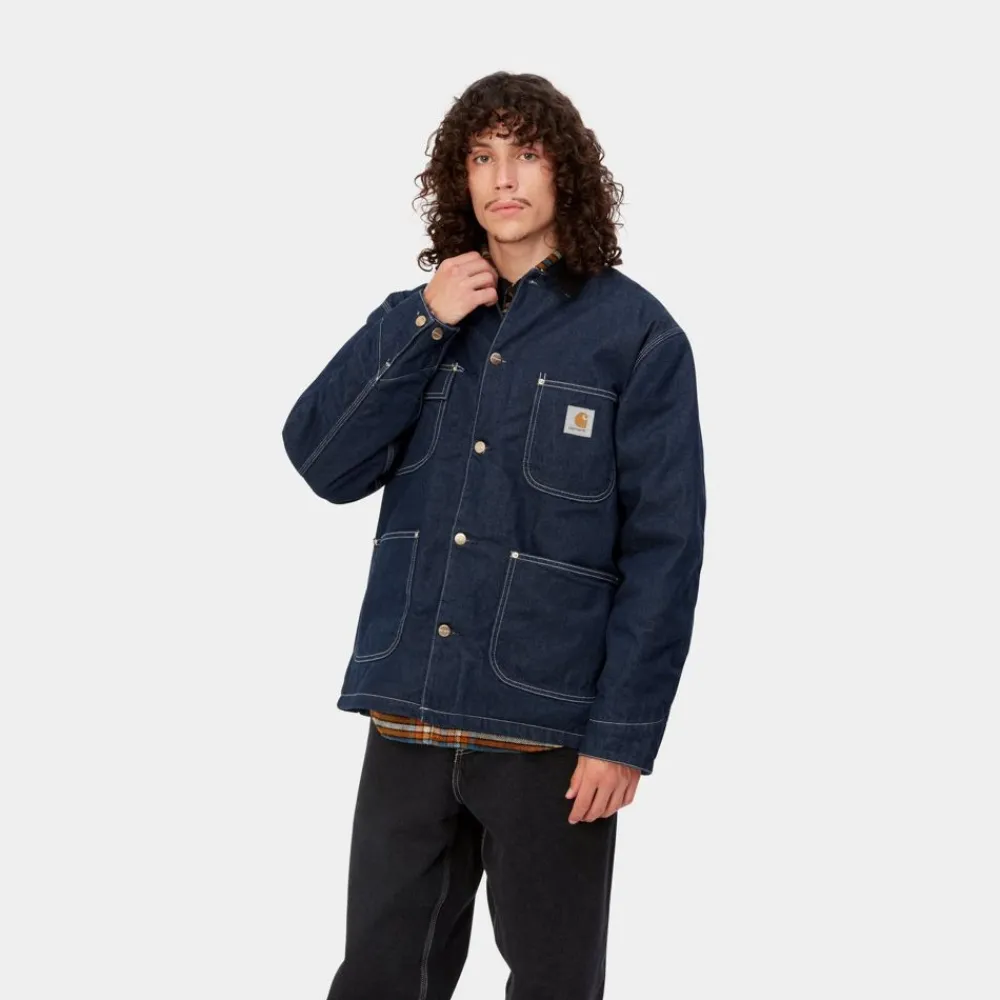 Mænd Carhartt WIP Og Chore Coat (Vinter) - Denim | Bla (En Vask)