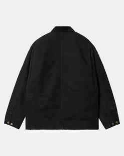 Mænd Carhartt WIP Og Chore Coat (Vinter) | Sort (Aeldet Laerred)
