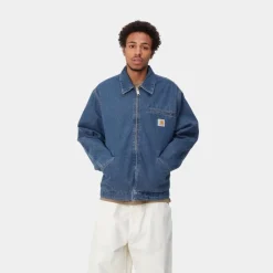 Mænd Carhartt WIP Og Detroit Jakke (Forar) | Bla (Stenvasket)