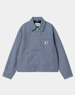 Kvinder Carhartt WIP Og Detroit-Jakke Til Kvinder | Bay Blue / Bay Blue (Gammelt Laerred)
