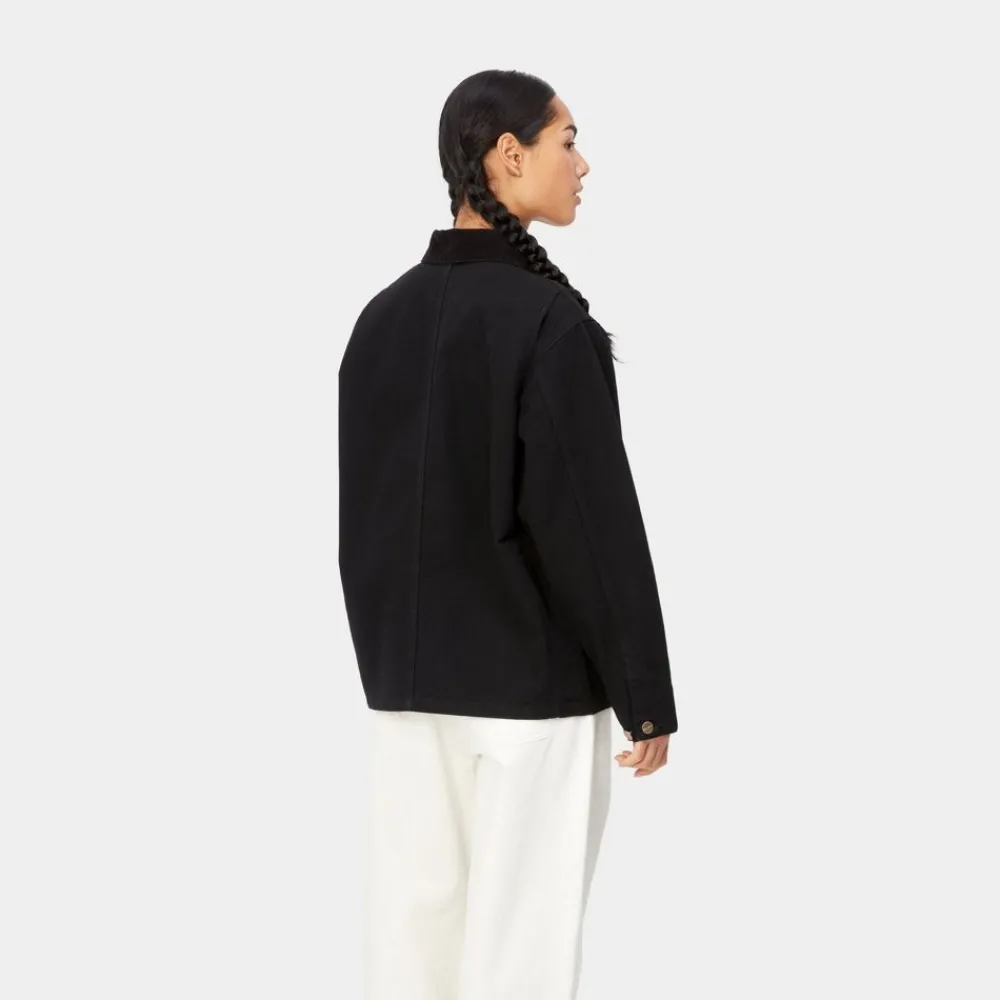 Kvinder Carhartt WIP Og Michigan Frakke Til Kvinder (Forar) | Sort (Skyllet)