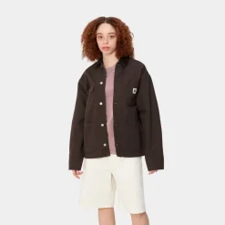 Kvinder Carhartt WIP Og Michigan Frakke Til Kvinder (Forar) | Tobak / Sort (Skyllet)