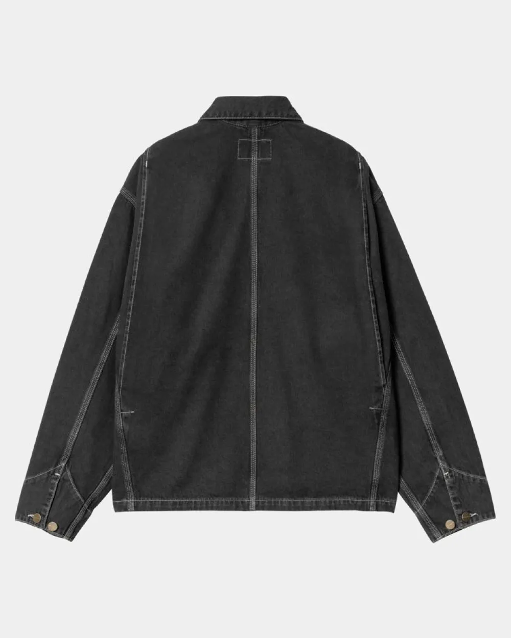 Kvinder Carhartt WIP Og Michigan Frakke Til Kvinder (Forar) - Denim | Sort (Stenvasket)