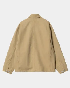 Kvinder Carhartt WIP Og Michigan Frakke Til Kvinder (Forar) | Bourbon (Aeldret Laerred)