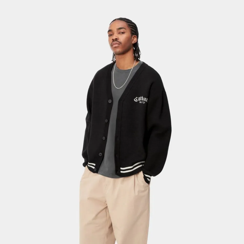 Mænd Carhartt WIP Onyx Cardigan | Sort/Voks