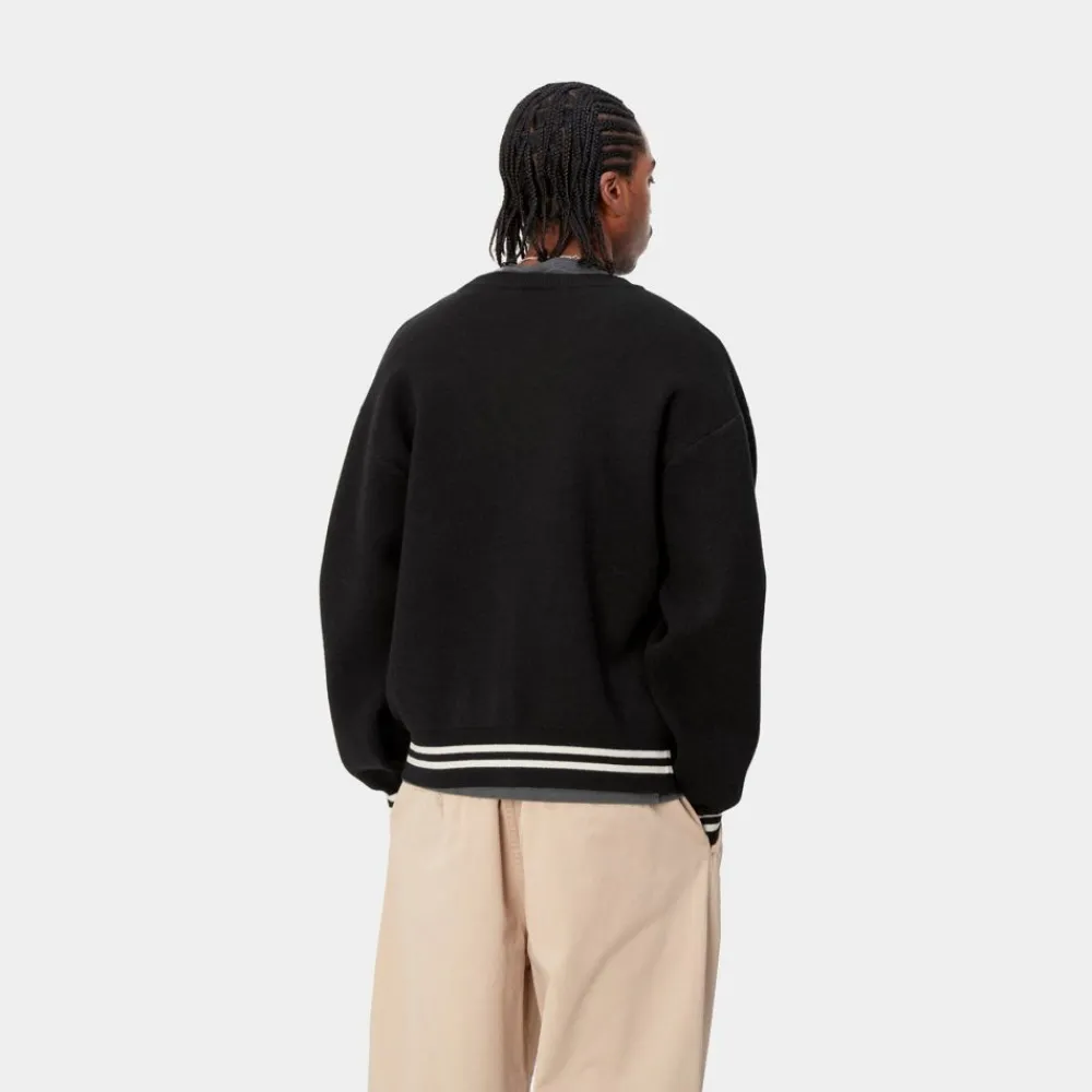 Mænd Carhartt WIP Onyx Cardigan | Sort/Voks