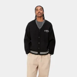 Mænd Carhartt WIP Onyx Cardigan | Sort/Voks