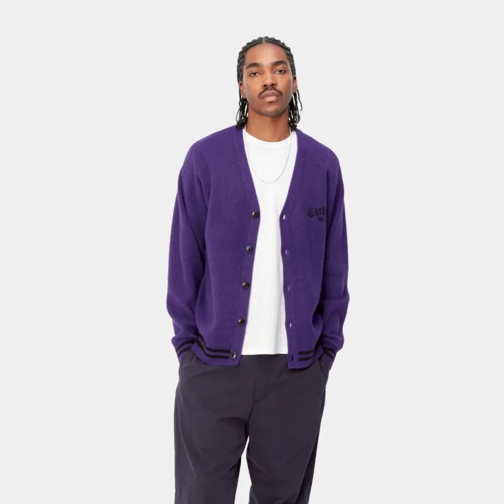 Mænd Carhartt WIP Onyx Cardigan | Tyrian / Sort