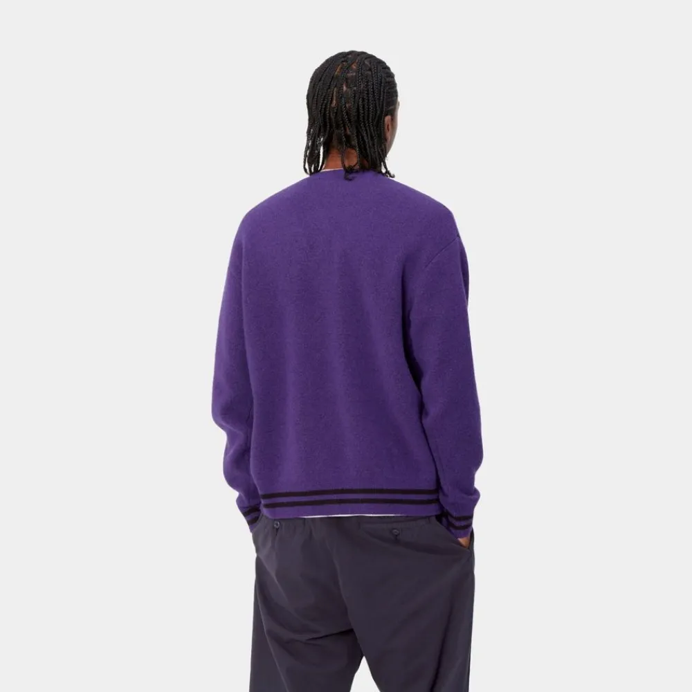 Mænd Carhartt WIP Onyx Cardigan | Tyrian / Sort