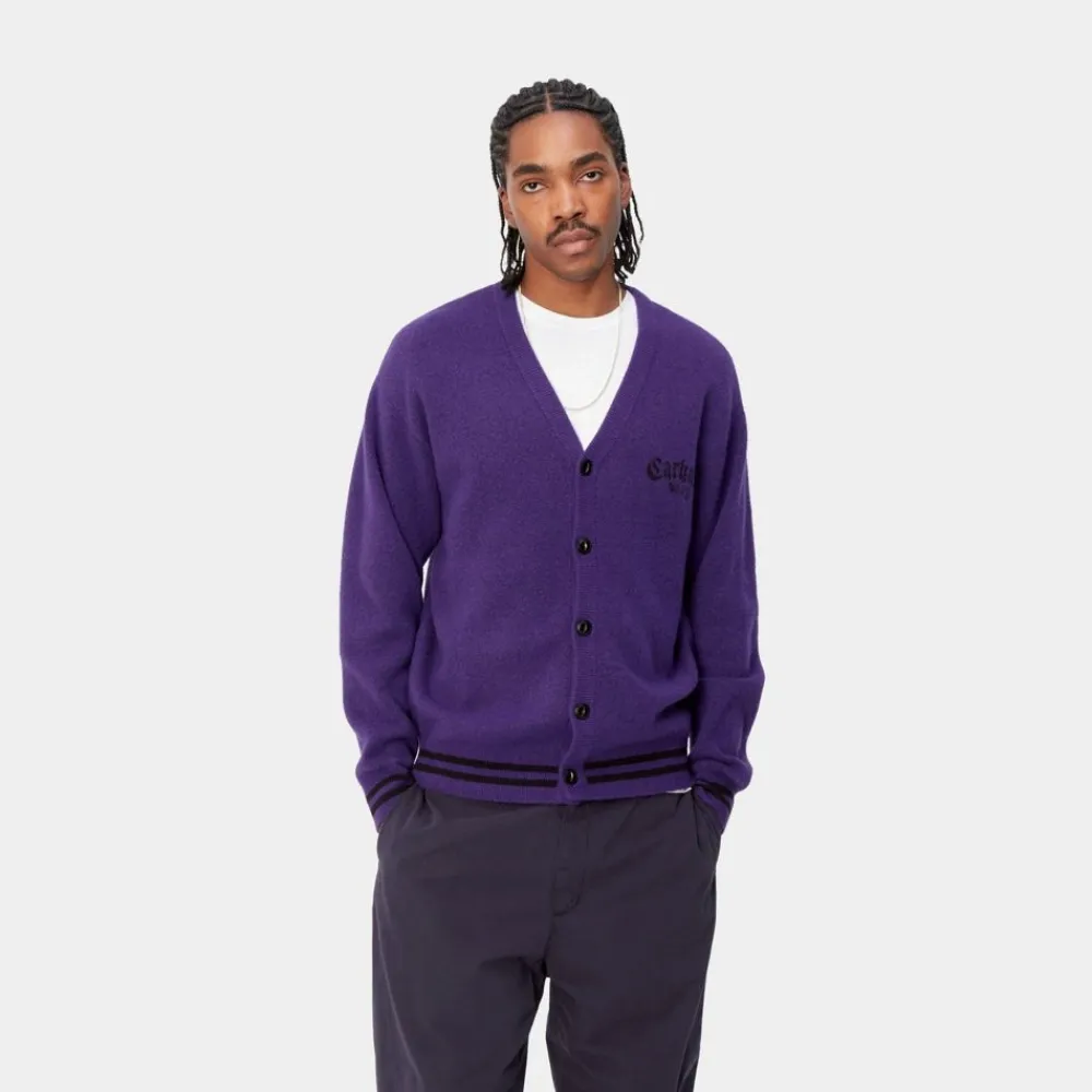 Mænd Carhartt WIP Onyx Cardigan | Tyrian / Sort