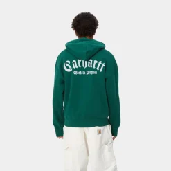 Mænd Carhartt WIP Onyx Script Sweatshirt Med Haette | Korvel