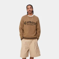 Mænd Carhartt WIP Onyx Sweater | Hamilton Brun / Sort