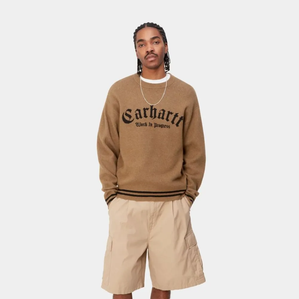 Mænd Carhartt WIP Onyx Sweater | Hamilton Brun / Sort