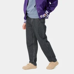 Kvinder Carhartt WIP Orlean Stripe Bukser Til Kvinder | Sort/Hvid (Stenvasket)