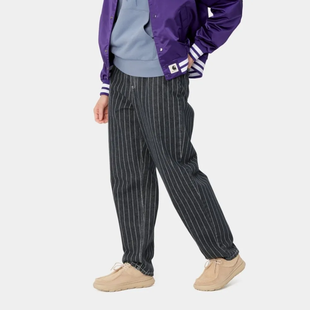Kvinder Carhartt WIP Orlean Stripe Bukser Til Kvinder | Sort/Hvid (Stenvasket)