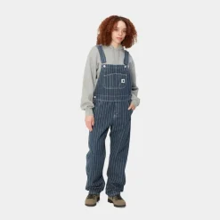 Kvinder Carhartt WIP Orlean Stripe Hagesmaek Til Kvinder Lige | Bla/Hvid (Stenvasket)