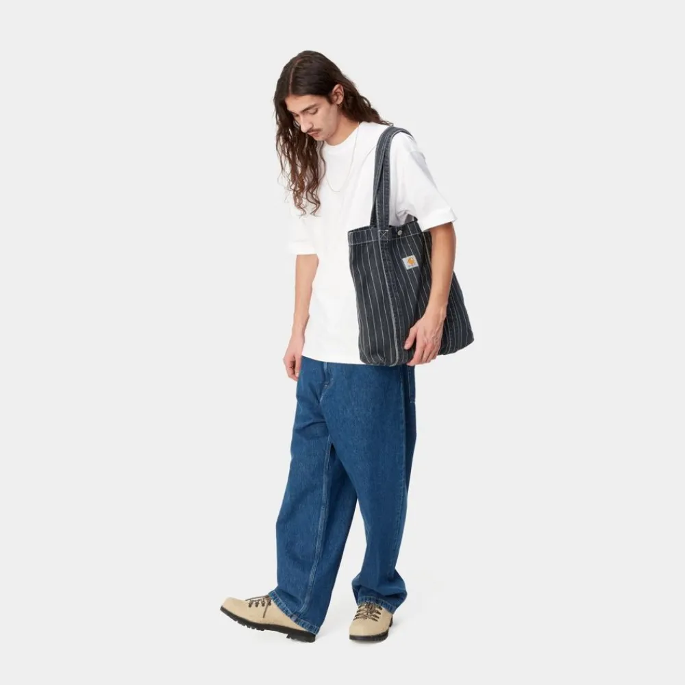 Mænd Carhartt WIP Orlean Stripe Mulepose | Sort/Hvid (Stenvasket)