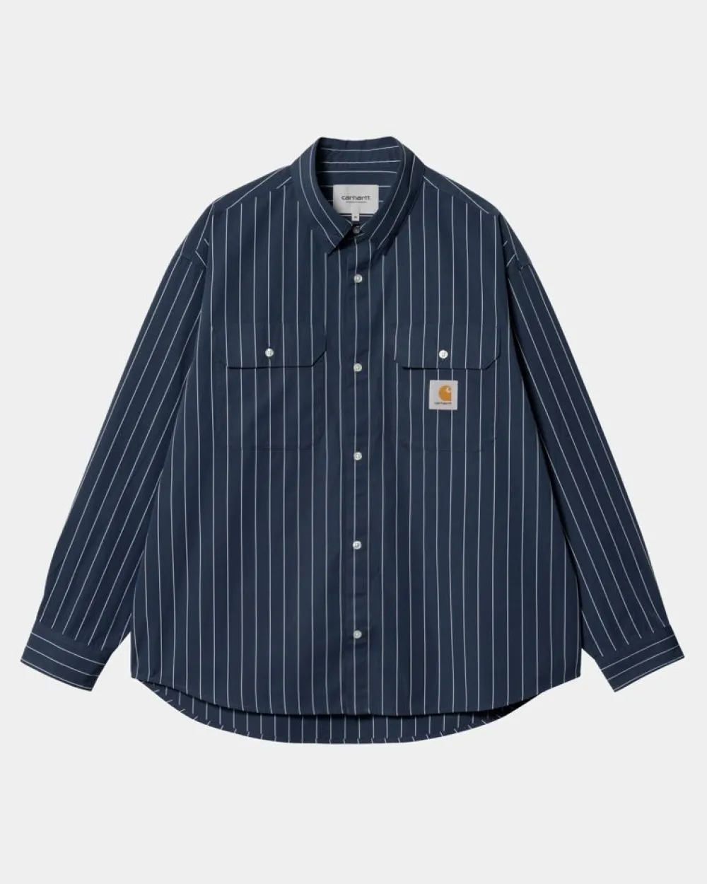 Mænd Carhartt WIP Orlean Stripe Skjorte | Bla / Hvid