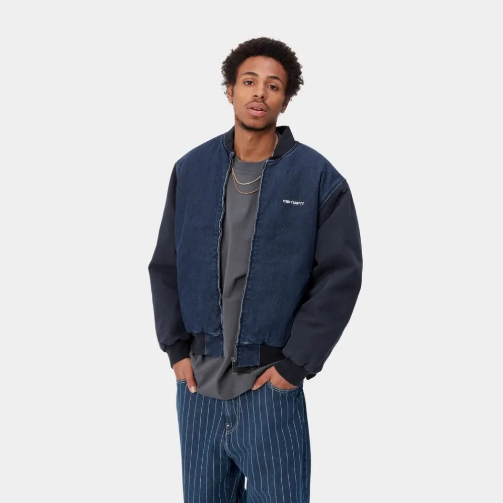 Mænd Carhartt WIP Paxon Bombefly | Bla/Mork Navy (Stenvasket)